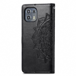 Flip Case voor Motorola Edge 20 Lite Mandala-reliëf In Kunstleer