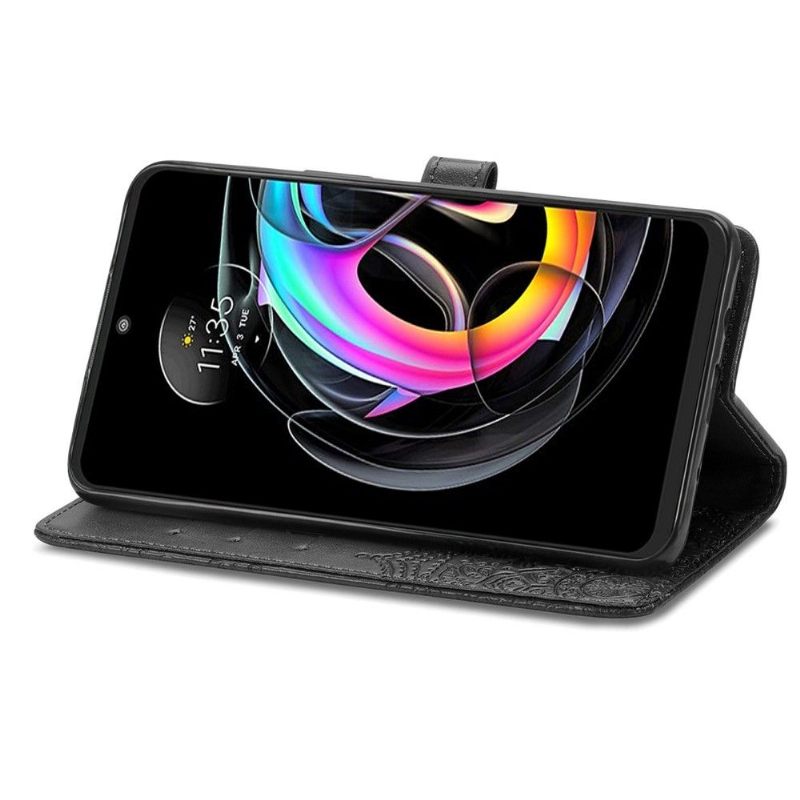 Flip Case voor Motorola Edge 20 Lite Mandala-reliëf In Kunstleer