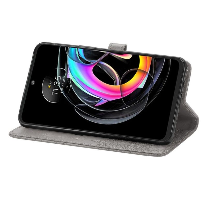 Flip Case voor Motorola Edge 20 Lite Mandala-reliëf In Kunstleer