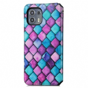 Folio-hoesje voor Motorola Edge 20 Lite Gekleurde Schaalstijl