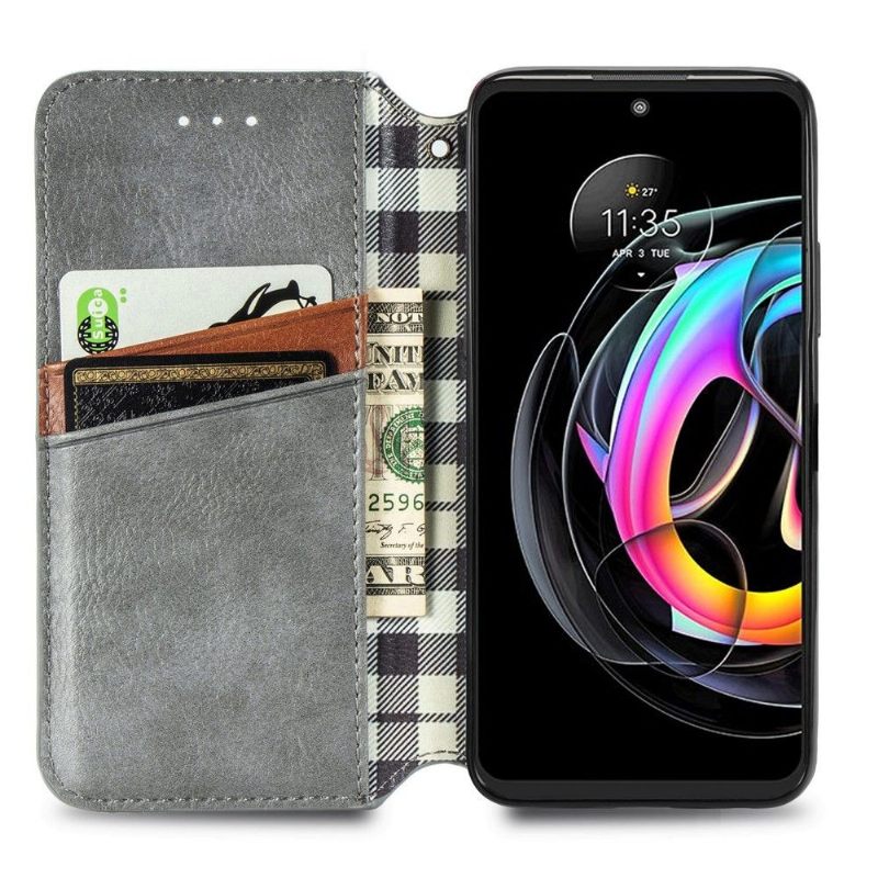 Folio-hoesje voor Motorola Edge 20 Lite Kub Design-kaarthouder