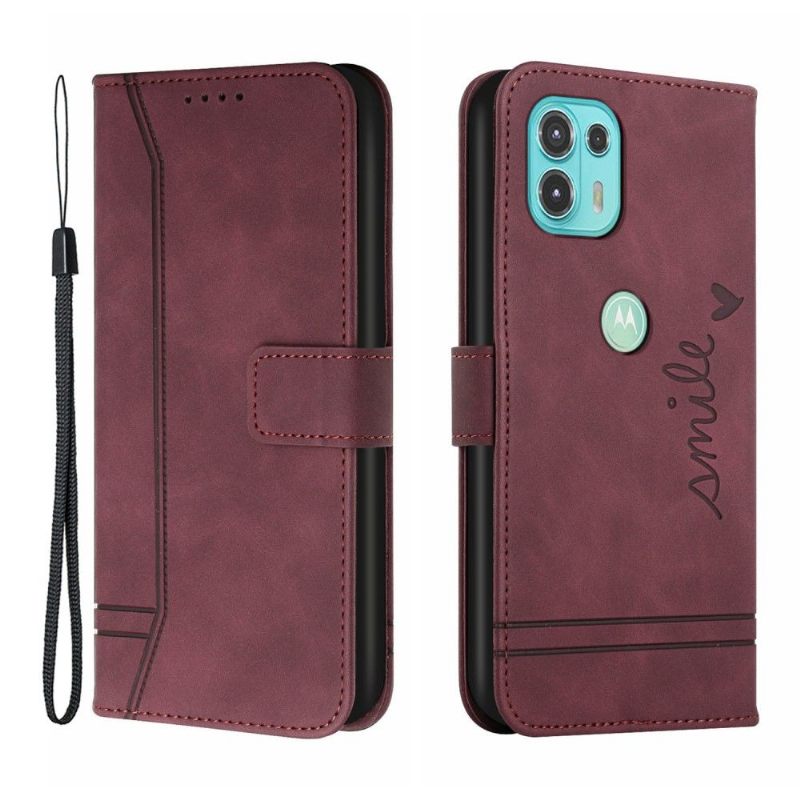 Folio-hoesje voor Motorola Edge 20 Lite Lachlijnen