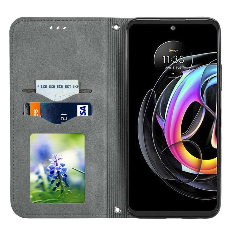 Folio-hoesje voor Motorola Edge 20 Lite Zakelijk Retro