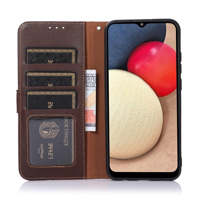 Leren Hoesje voor Motorola Edge 20 Lite Bescherming Khazneh Zichtbare Naden