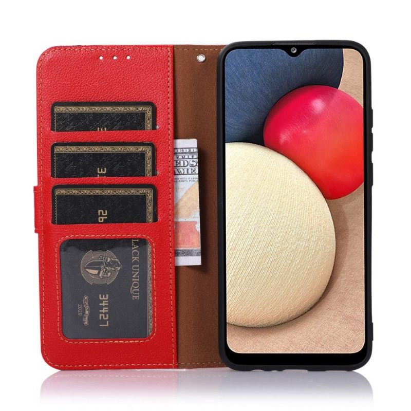 Leren Hoesje voor Motorola Edge 20 Lite Bescherming Khazneh Zichtbare Naden