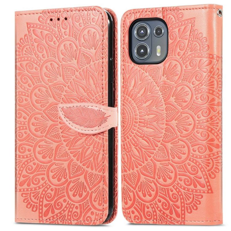 Leren Hoesje voor Motorola Edge 20 Lite Mandalablad