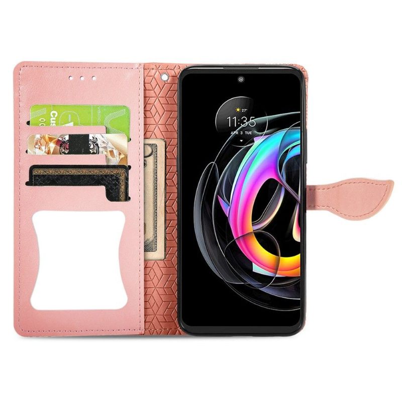 Leren Hoesje voor Motorola Edge 20 Lite Mandalablad
