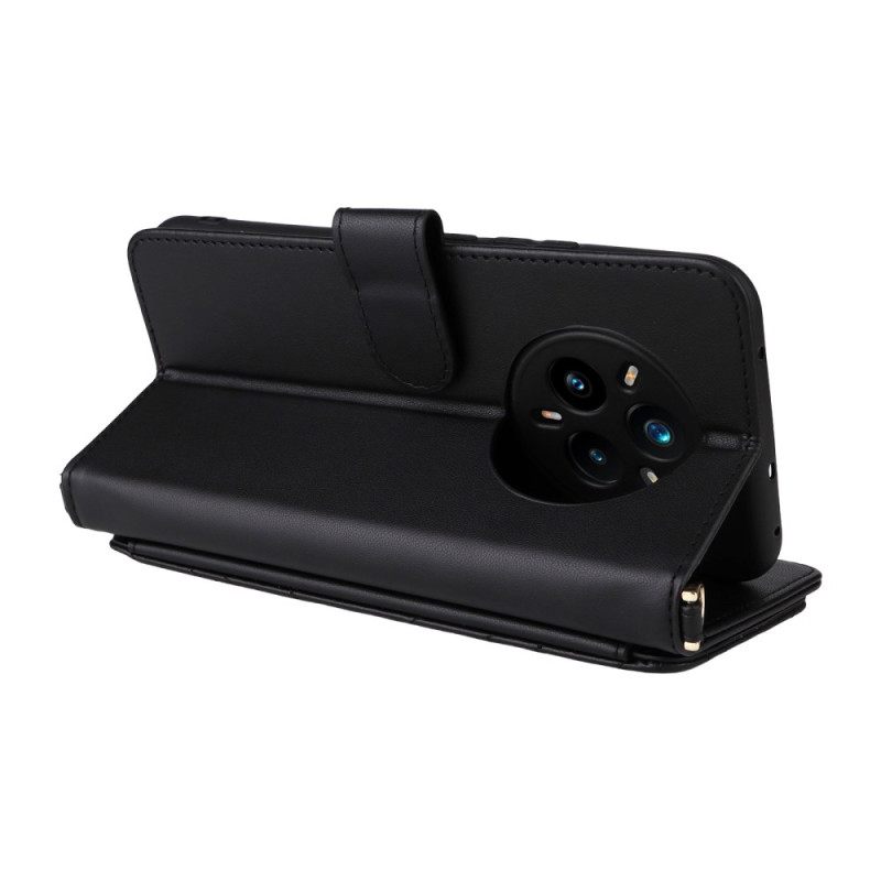 Flip Case Leren Realme 14 Pro Plus 5g Premium Met Schouderband En Riem