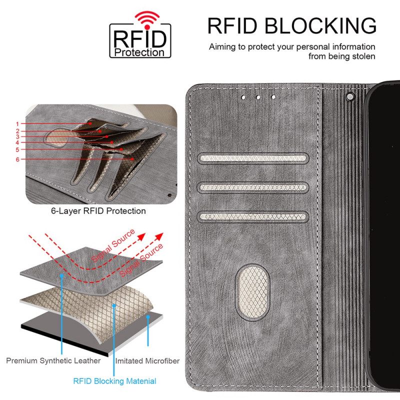 Flip Case Leren Realme 14 Pro Plus 5g Vintage Design Met Rfid-blokkering