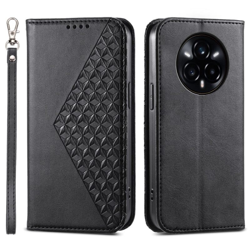 Folio-hoesje Realme 14 Pro Plus 5g Gestructureerd Met Band