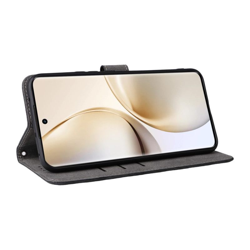 Folio-hoesje Realme 14 Pro Plus 5g Telefoonhoesje Suède-effect Met Rfid-bescherming