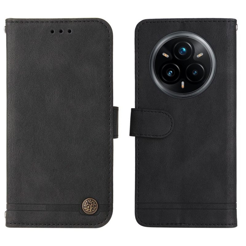 Folio-hoesje Realme 14 Pro Plus 5g Telefoonhoesje Vintage-effect Met Klinknagel