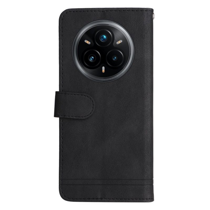 Folio-hoesje Realme 14 Pro Plus 5g Telefoonhoesje Vintage-effect Met Klinknagel