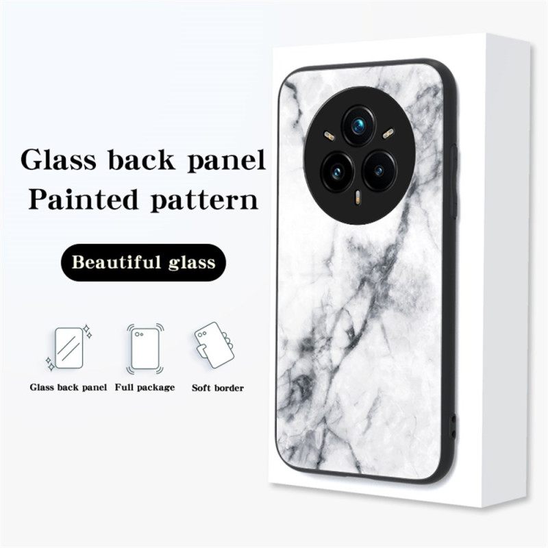 Hoesje Realme 14 Pro Plus 5g Gehard Glas Met Marmerlook Bescherming Hoesje