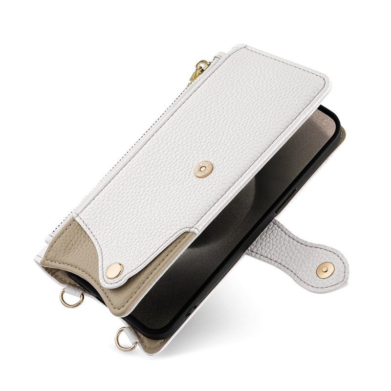 Leren Hoesje Realme 14 Pro Plus 5g Spiegel En Ketting Bescherming Hoesje