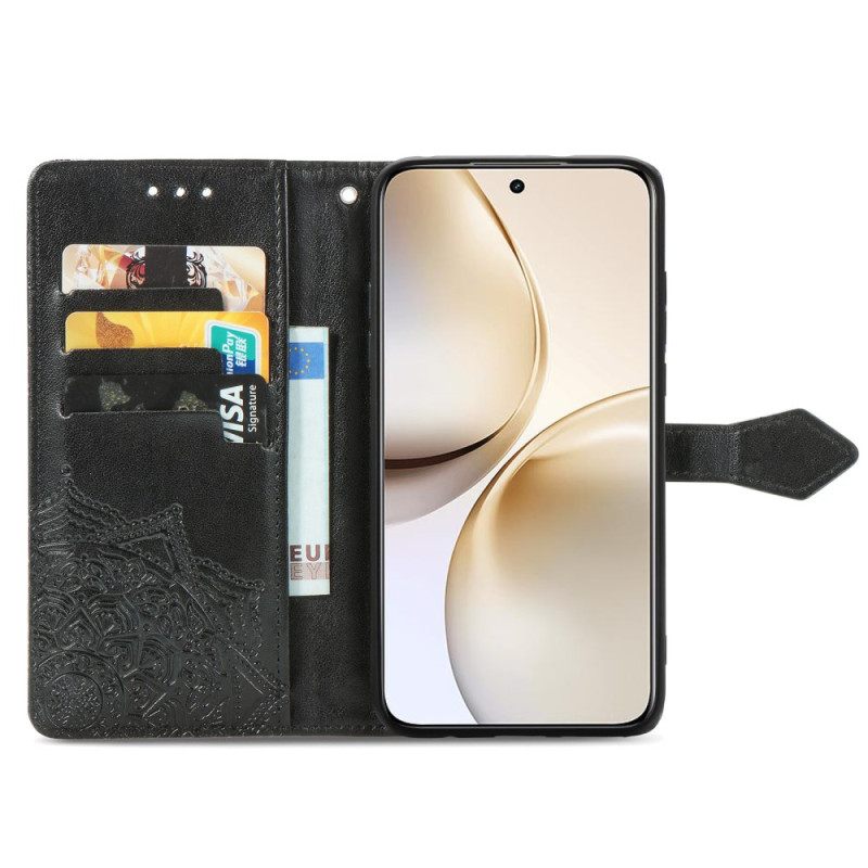 Leren Hoesje Voor Realme 14 Pro Plus 5g Barok Mandala