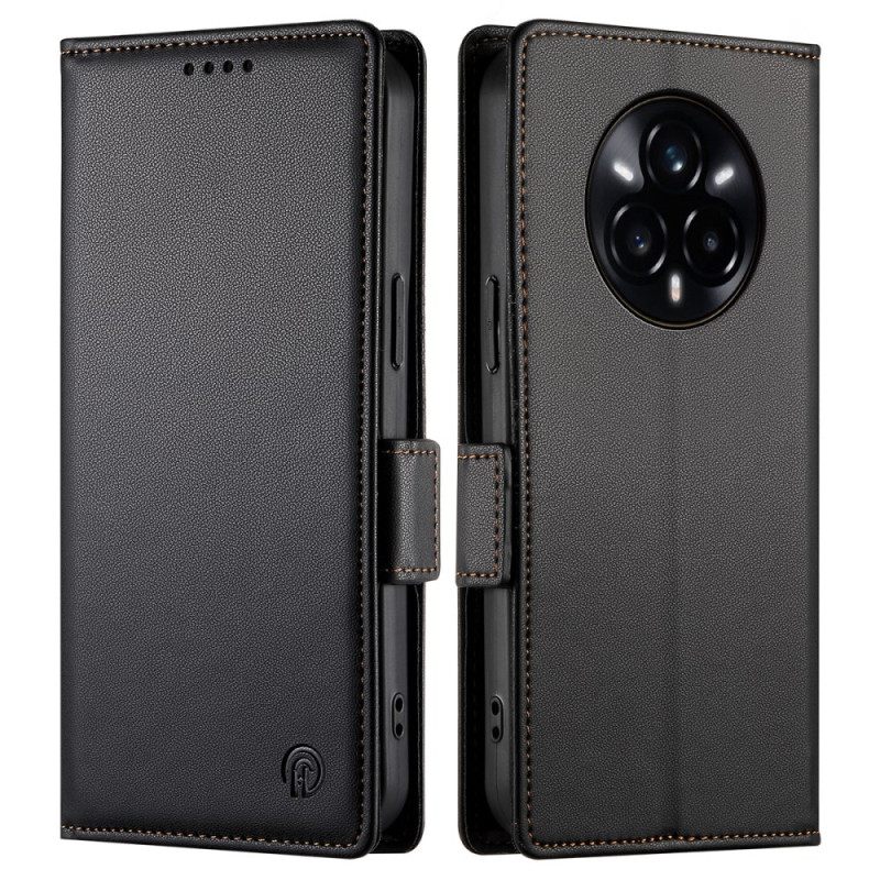 Leren Hoesje Voor Realme 14 Pro Plus 5g Drie Kaartsleuven En Houder