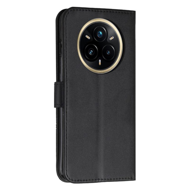 Leren Hoesje Voor Realme 14 Pro Plus 5g Zakelijke Stijl