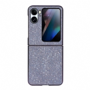 Hoesje voor Oppo Find N2 Flip Folio-hoesje Pailletten Van Imitatieleer