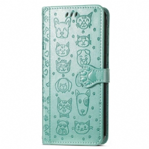 Leren Hoesje voor Xiaomi 12 Lite Geanimeerde Dieren