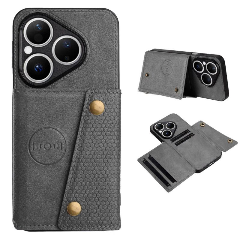 Cover Hoesje Huawei Pura 80 Telefoonhoesje Kaart Met Lederlook Houder