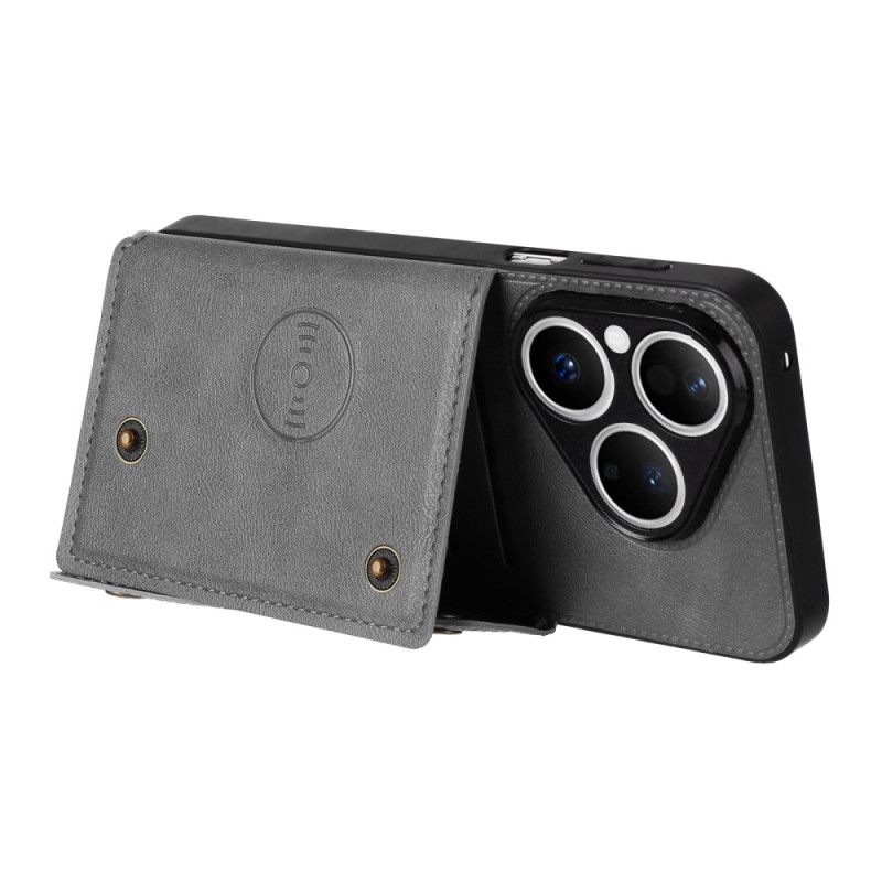 Cover Hoesje Huawei Pura 80 Telefoonhoesje Kaart Met Lederlook Houder