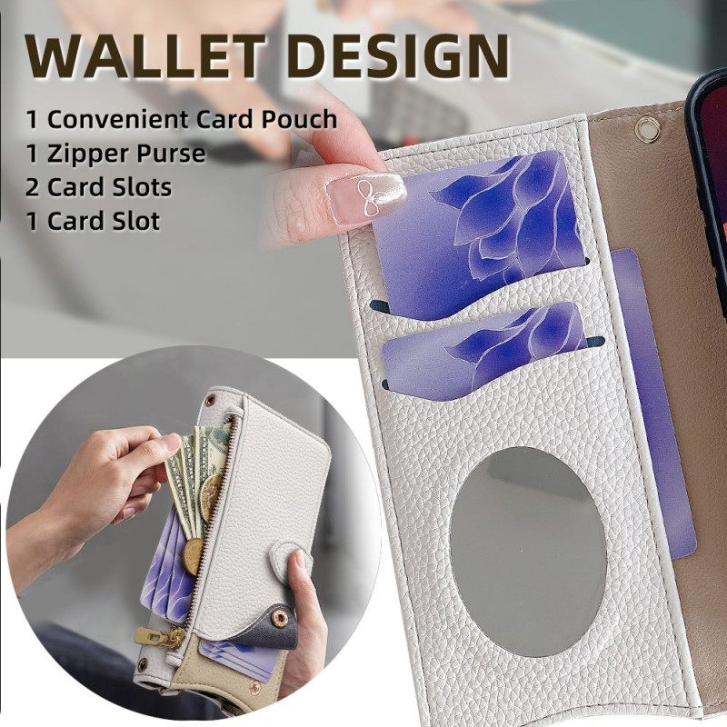 Folio-hoesje Huawei Pura 80 Portemonnee Met Ketting