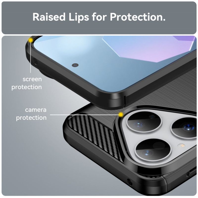 Hoesje Huawei Pura 80 Geborsteld Koolstofvezel Bescherming Hoesje