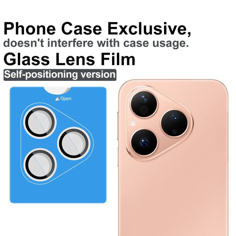 Lensbeschermer Van Gehard Glas Voor Huawei Pura 80 Met Zelfpositionerend Frame (zwarte Cirkels)