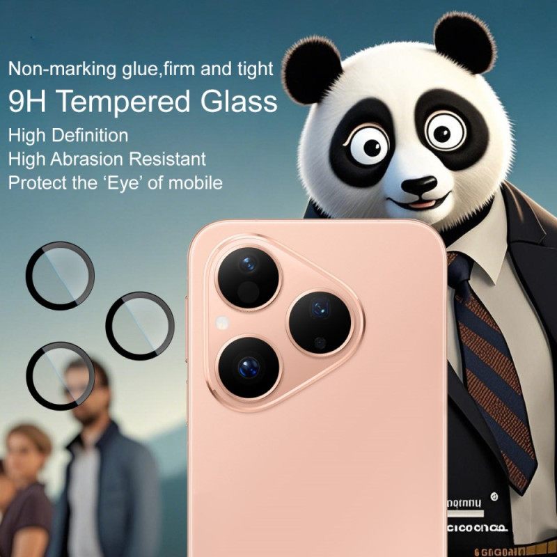 Lensbeschermer Van Gehard Glas Voor Huawei Pura 80 Met Zelfpositionerend Frame (zwarte Cirkels)
