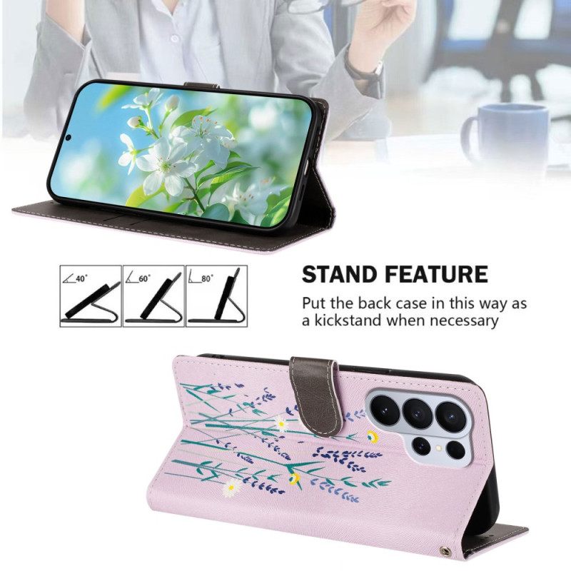 Flip Case Leren Samsung Galaxy S26 Ultra Lavendel