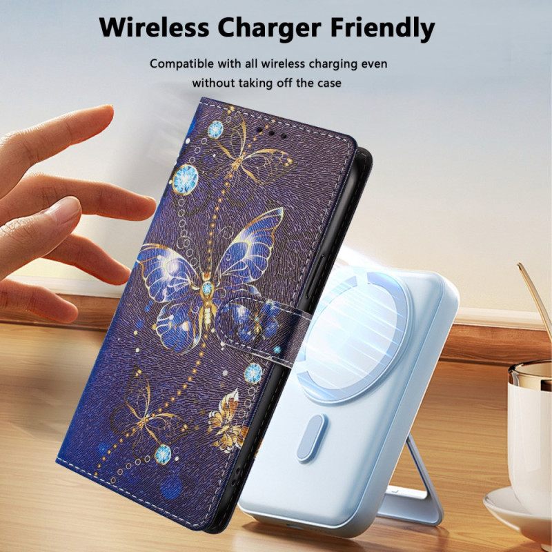 Folio-hoesje Samsung Galaxy S26 Ultra Telefoonhoesje Kostbare Vlinders