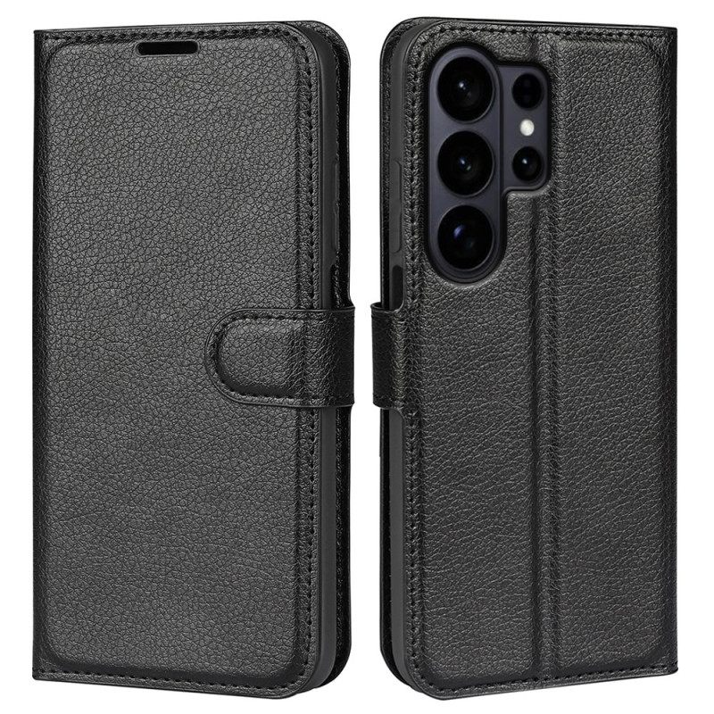 Folio-hoesje Samsung Galaxy S26 Ultra Telefoonhoesje Lychee Kunstleer