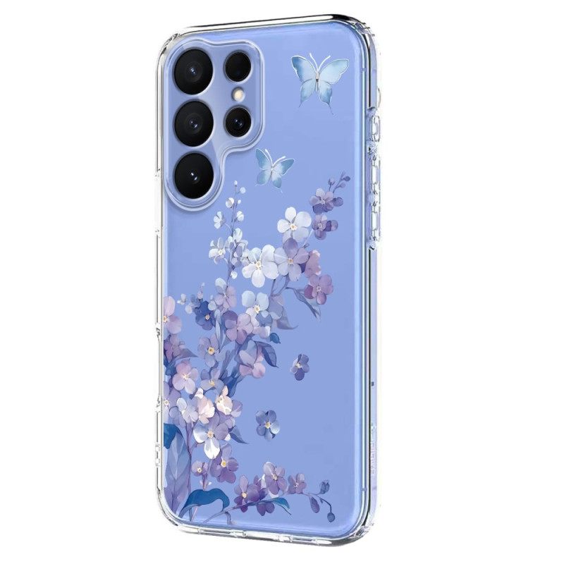 Hoesje Voor Samsung Galaxy S26 Ultra Vlinders En Bloemen