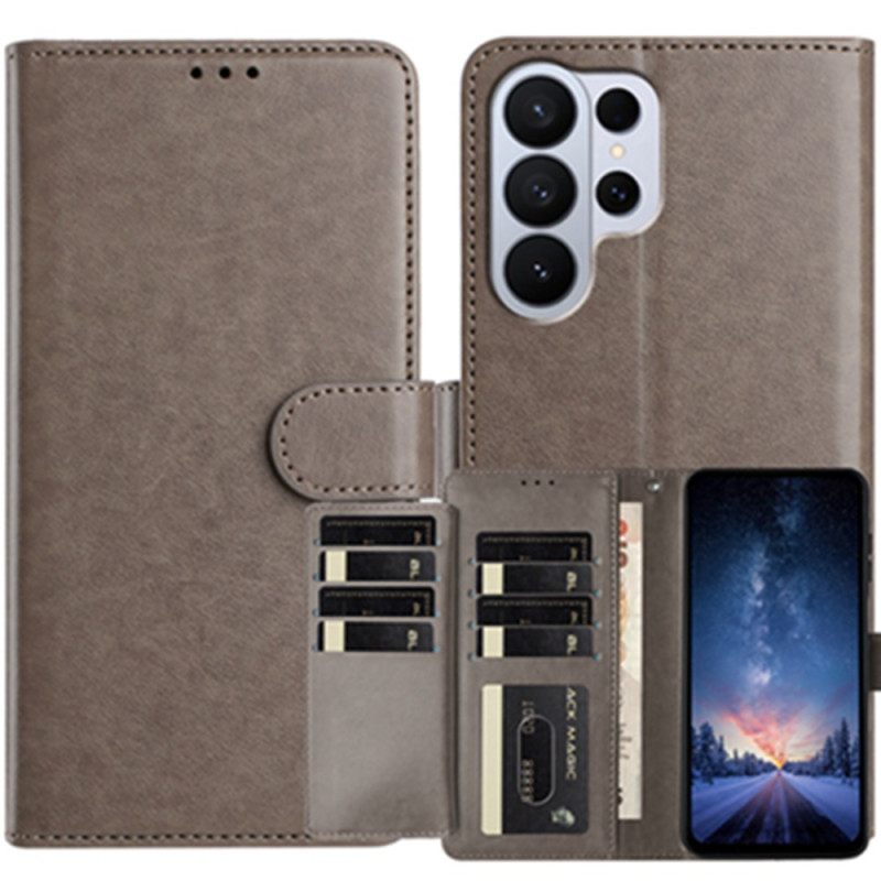 Leren Hoesje Samsung Galaxy S26 Ultra Kunstleer Met 8 Kaartsleuven