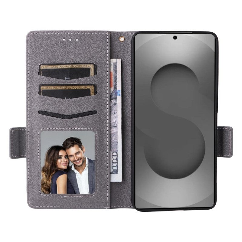 Leren Hoesje Samsung Galaxy S26 Ultra Kunstleer Met Bandje Bescherming Hoesje