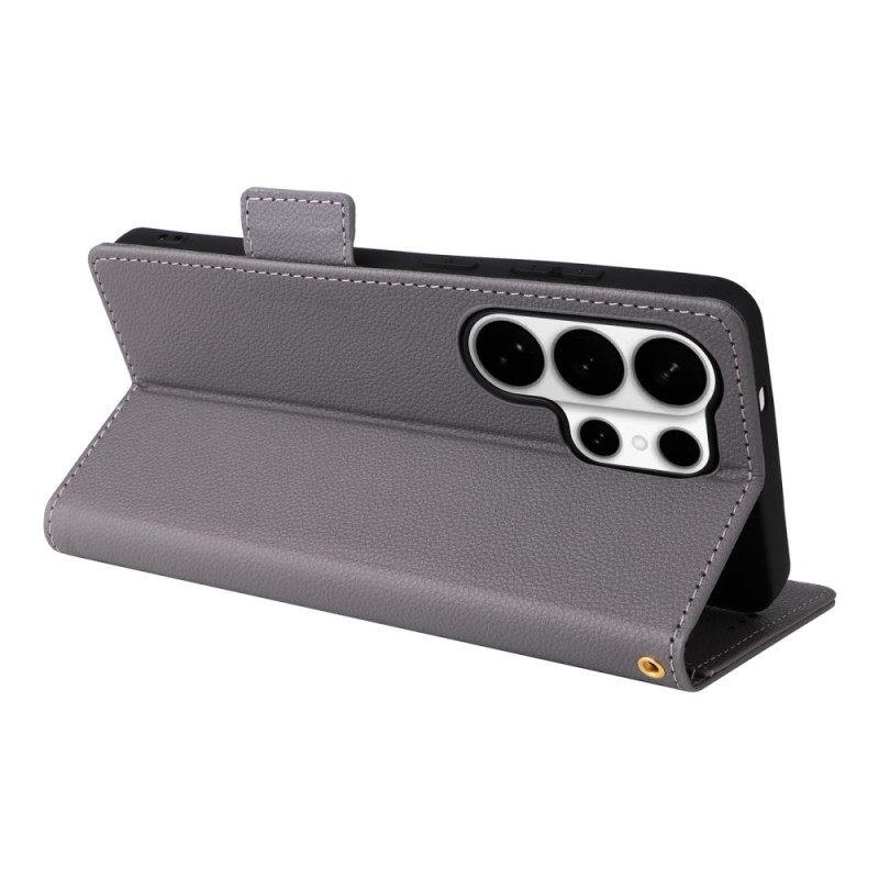 Leren Hoesje Samsung Galaxy S26 Ultra Kunstleer Met Bandje Bescherming Hoesje