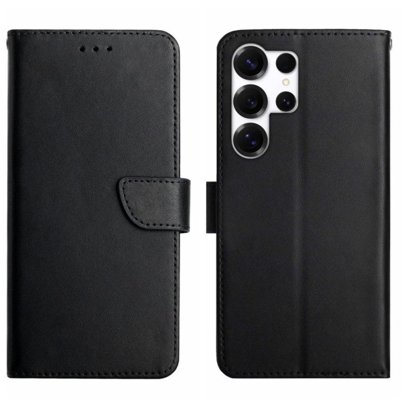 Leren Hoesje Samsung Galaxy S26 Ultra Nappa Leer Textuur Bescherming Hoesje