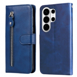 Leren Hoesje Samsung Galaxy S26 Ultra Vak Met Rits Bescherming Hoesje