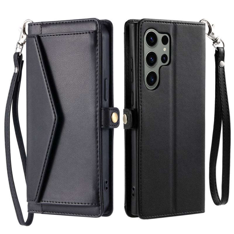 Leren Hoesje Voor Samsung Galaxy S26 Ultra Clutch