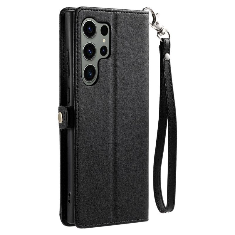 Leren Hoesje Voor Samsung Galaxy S26 Ultra Clutch