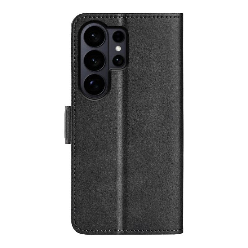 Leren Hoesje Voor Samsung Galaxy S26 Ultra Dubbele Sluiting