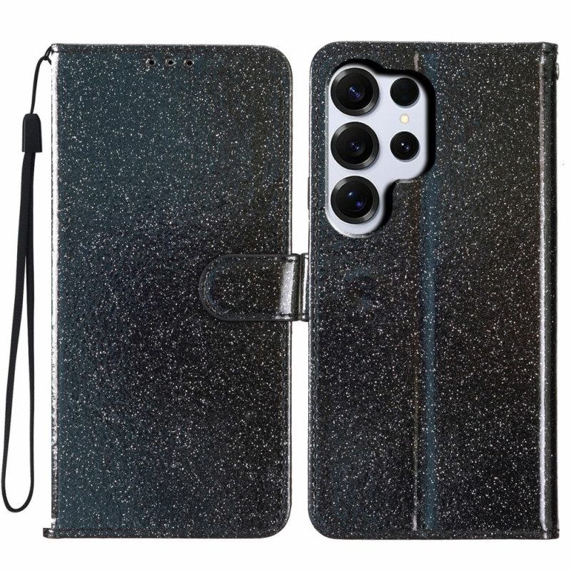 Leren Hoesje Voor Samsung Galaxy S26 Ultra Pailletten