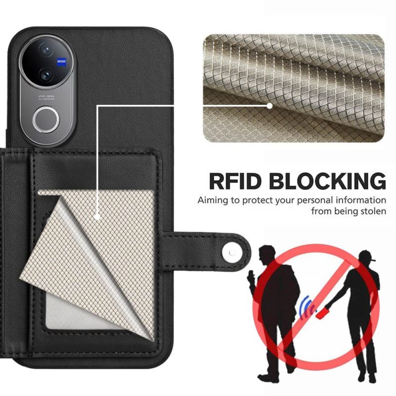 Hoesje Vivo V50e 5g Rfid-kaarthouder Bescherming Hoesje