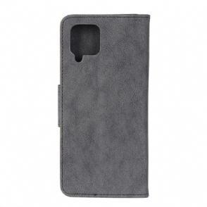 Case voor Samsung Galaxy A12 Edouard Kunstleer Vintage