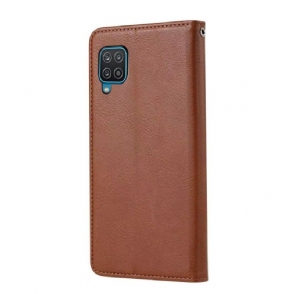 Folio-hoesje voor Samsung Galaxy A12 Anti-fall Kunstleer Stand Case