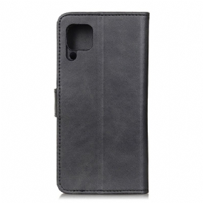 Folio-hoesje voor Samsung Galaxy A12 Marius Mat Leereffect