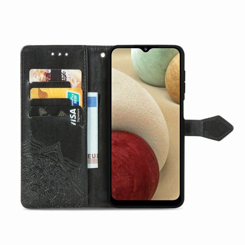 Folio-hoesje voor Samsung Galaxy A12 Reliëf-mandala