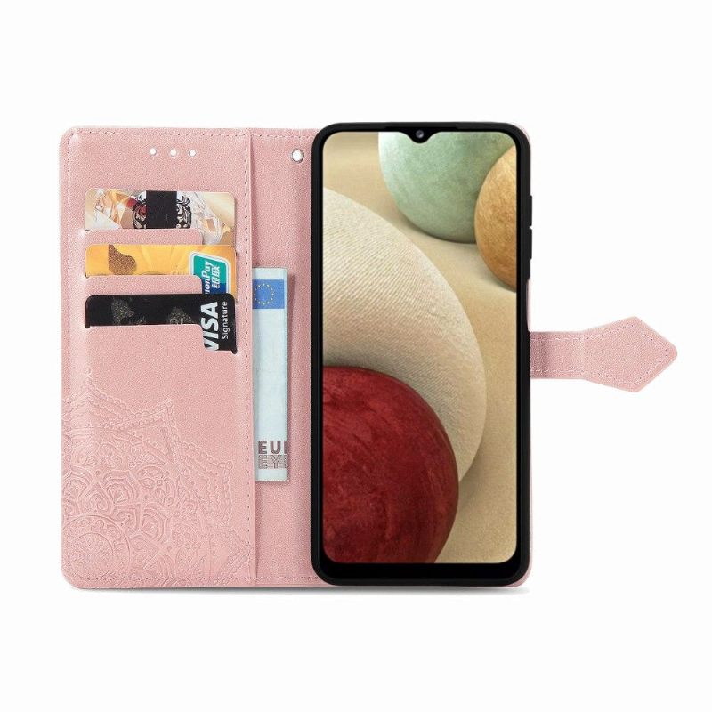 Folio-hoesje voor Samsung Galaxy A12 Reliëf-mandala
