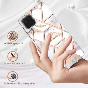 Hoesje voor Samsung Galaxy A12 Marmer En Kroon